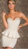 Vestido com taxas peplum